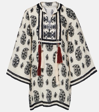 Bedruckter Kaftan aus Leinen | Johanna Ortiz