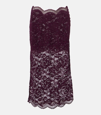 Floral lace midi skirt | Rabanne
