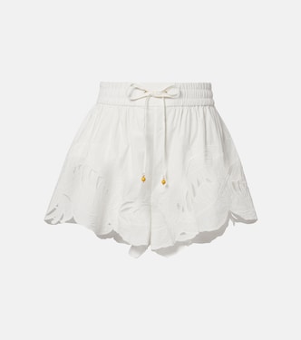 Bestickte Shorts Mahon aus Baumwolle | Zimmermann