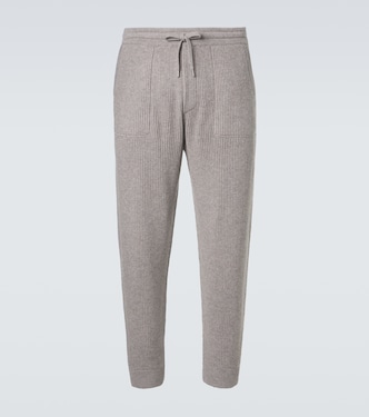 Ribbed-knit cashmere sweatpants  | Brunello Cucinelli