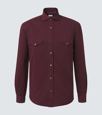 Camisa de piqué de algodón | Brunello Cucinelli