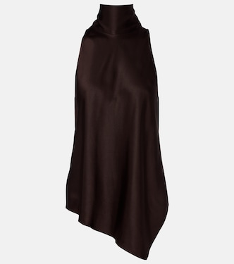 Asymmetrisches Top aus Seidensatin | Brunello Cucinelli