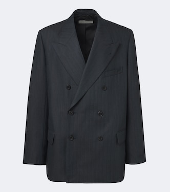 Blazer doppiopetto in lana a spina di pesce | Dries Van Noten
