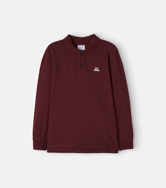 Logo cotton-blend polo shirt | C.P. Company Kids