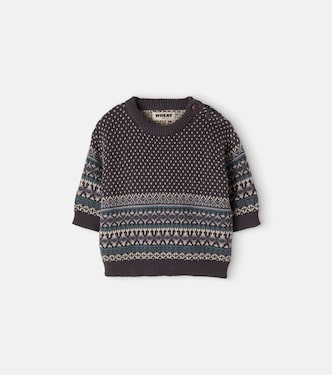 Baby Pullover Julius aus Baumwoll-Jacquard | Wheat
