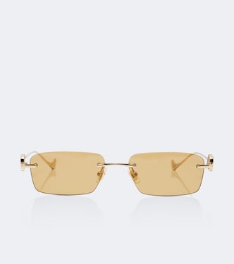 Verzierte eckige Sonnenbrille VLogo | Valentino