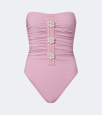 Maya embellished ruched swimsuit | Karla Colletto