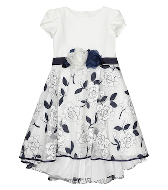 Embroidered tulle dress | Monnalisa