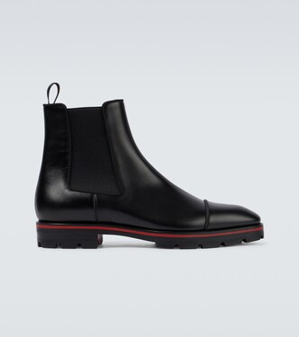 Melon leather Chelsea boots | Christian Louboutin