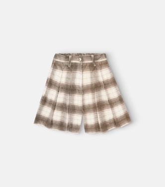 Checked corduroy shorts | Brunello Cucinelli Kids