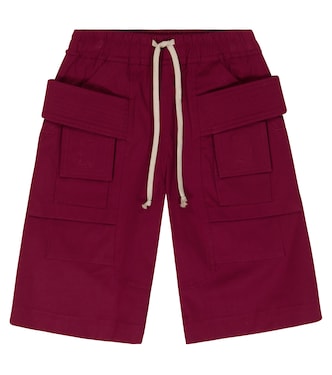 Bermuda cargo cotton shorts | Rick Owens Kids