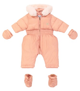Baby snowsuit, mittens, and socks set | Tartine et Chocolat