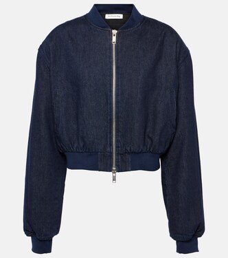 Cropped-Bomberjacke Micky aus Denim | The Frankie Shop