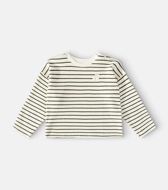 Striped cotton-blend sweatshirt | Bonpoint