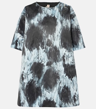 Leopard-print duchesse satin minidress | Marni