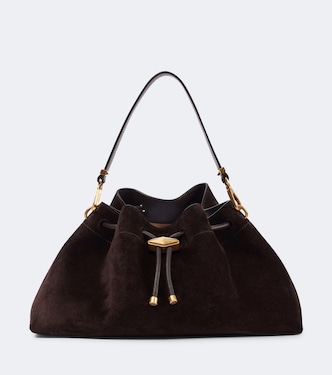 Cinch Medium suede bucket bag | Jimmy Choo