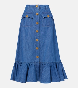 Denim midi skirt | Valentino