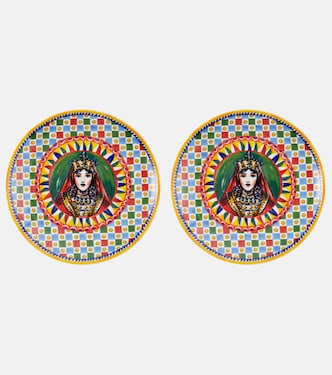 Carretto Siciliano set of 2 dessert plates | Dolce&Gabbana Casa