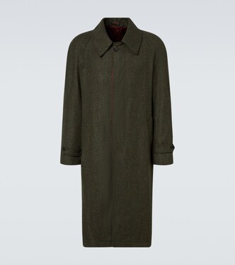 Herringbone virgin wool coat | Rubinacci