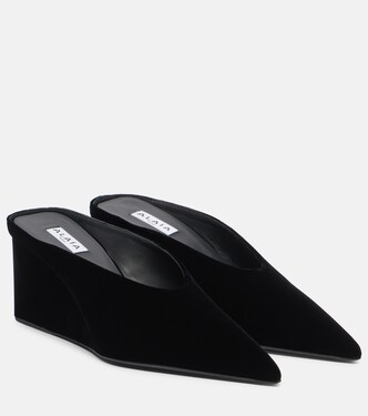 Cube 75 velvet wedge mules | Alaïa