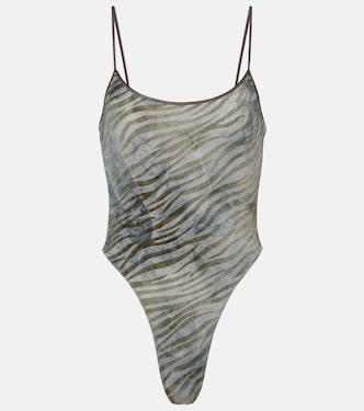 Zebra-print bodysuit | Jacques Wei