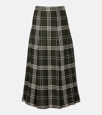 Kensie checked wool-blend midi skirt | Emilia Wickstead