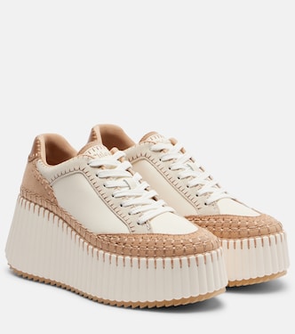 Nama leather platform sneakers | Chloé