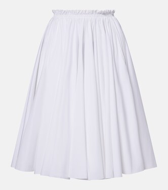 Corolla gathered cotton midi skirt | Ami Paris
