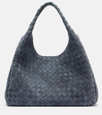 Campana Intrecciato Large suede tote bag | Bottega Veneta