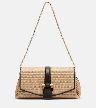 Borsa a spalla Mia Small in rafia | Ferragamo