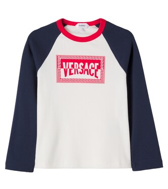 Logo cotton jersey T-shirt | Versace Kids