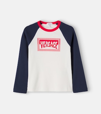 Camiseta de jersey de algodón con logo | Versace Kids