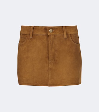 Cherry suede miniskirt | 7 For All Mankind