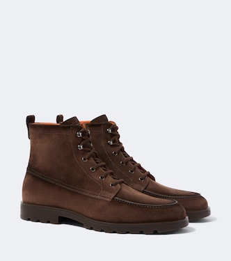 Suede lace-up boots | Santoni