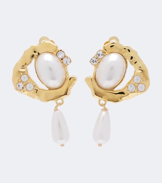 Embellished pearl drop earrings | Oscar de la Renta