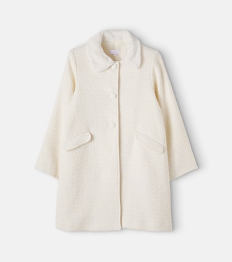 Rose bouclé coat | La Coqueta