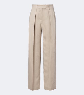 Pantalon ample Monili en lin | Brunello Cucinelli