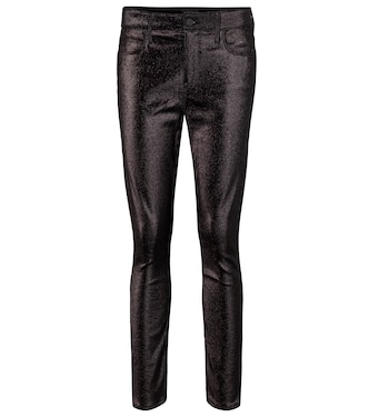 Madrid metallic mid-rise skinny jeans | Rta
