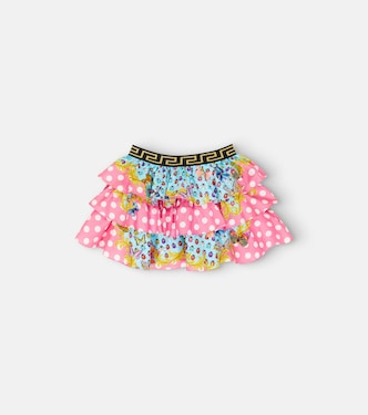 Jupe Butterflies imprimée en coton | Versace Kids