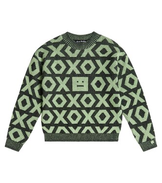 Face wool and cotton sweater | Acne Studios Kids