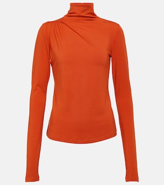 Lou gathered jersey turtleneck top | Marant Etoile