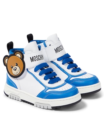 Logo leather sneakers | Moschino Kids