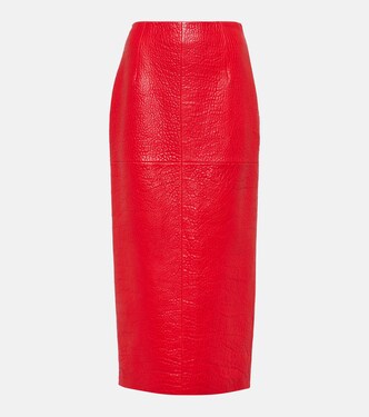 Leather pencil skirt | Prada