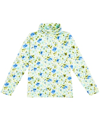 Tyla floral cotton-blend turtleneck top | Morley