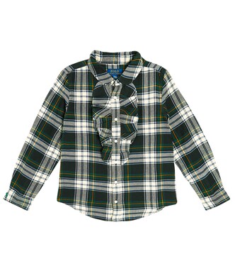 Ruffled checked cotton shirt | Polo Ralph Lauren Kids