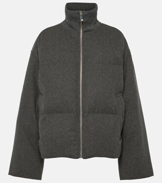 羊毛混纺法兰绒羽绒夹克 | Toteme