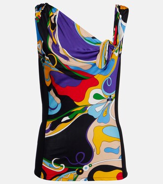 Orchidee tie-neck top | Pucci