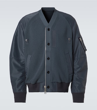 Paneled knitted twill blouson | Sacai