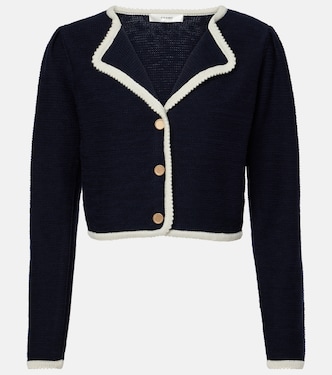 Corded Cardi knitted wool and cotton top | Frame