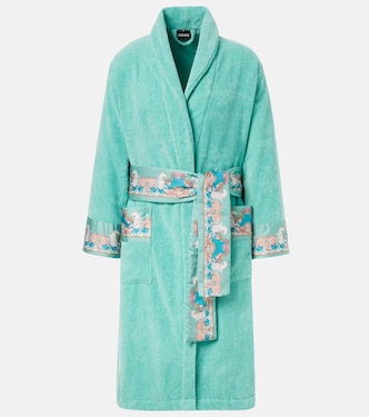 Coral Theatre cotton terry bathrobe | Versace Home